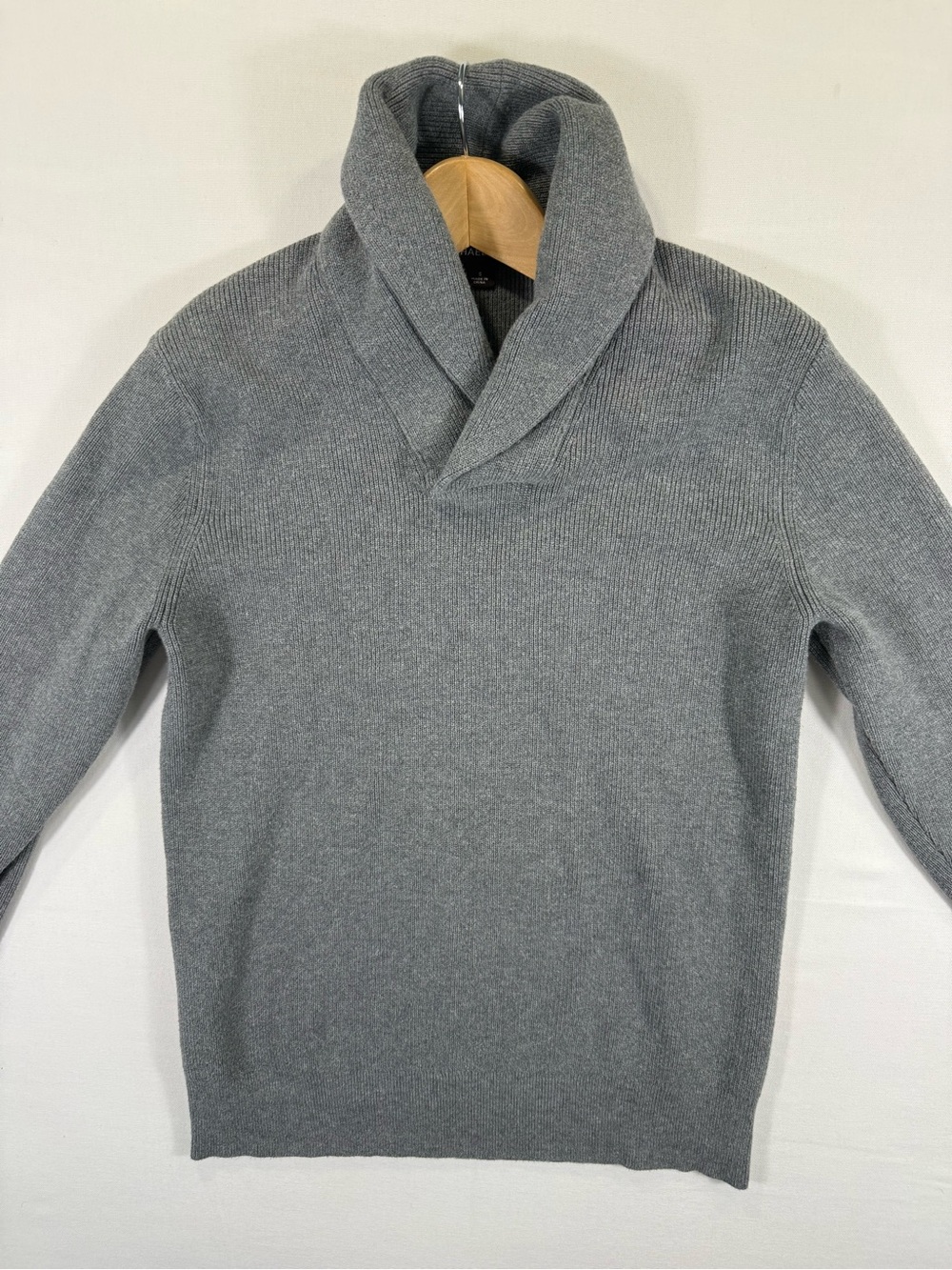 Michael Kors Gray Shawl-Collar Turtleneck Sweater